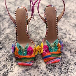 Betsey Johnson Multicolor Strappy Butterfly Heels